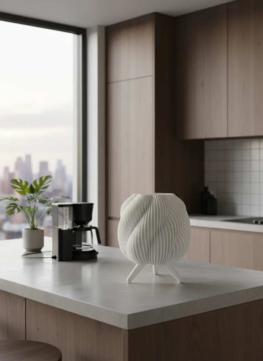 TUBY Aura Masa Abajuru – 3D baskı abajur – Görünüm 3 | TUBY