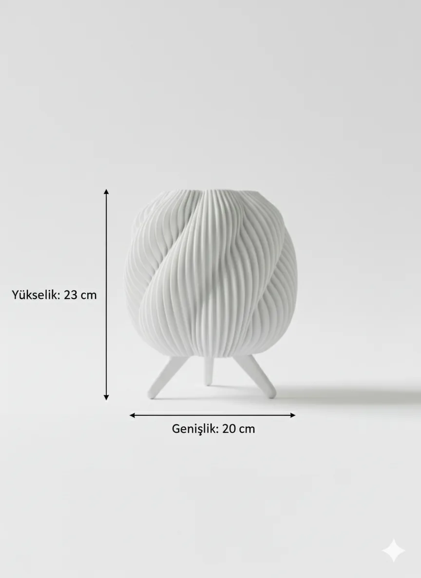 TUBY Aura Masa Abajuru – 3D baskı abajur – Görünüm 5 | TUBY