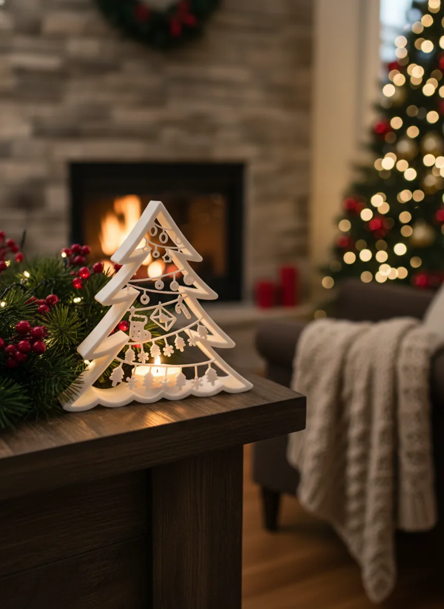 TUBY Christmas Glass Tree Gift Mumluk – 3D baskı mumluk – Görünüm 2 | TUBY
