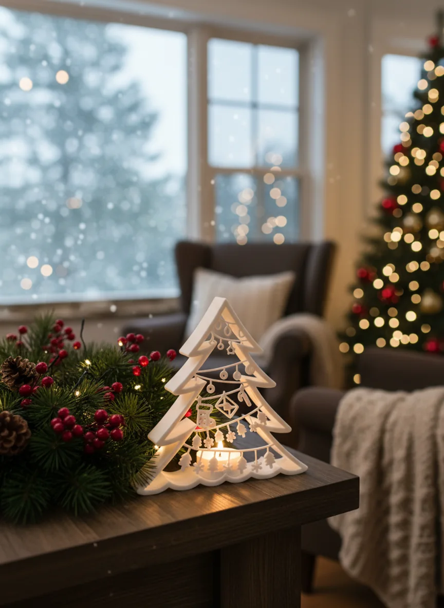 TUBY Christmas Glass Tree Gift Mumluk – 3D baskı mumluk – Görünüm 3 | TUBY