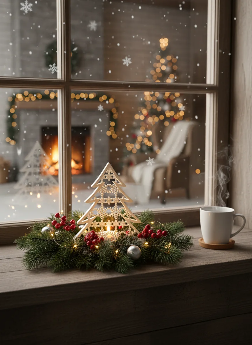 TUBY Christmas Glass Tree Snow Mumluk – 3D baskı mumluk – Görünüm 1 | TUBY