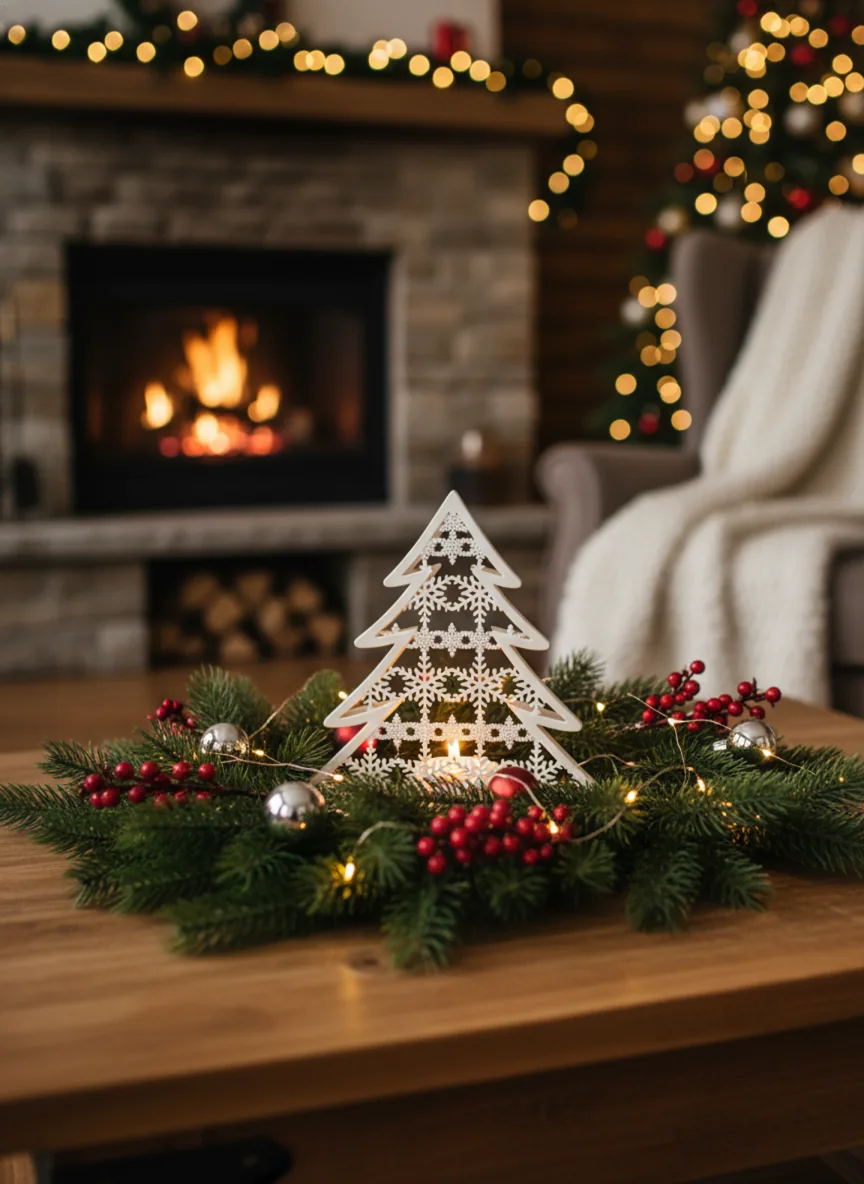TUBY Christmas Glass Tree Snow Mumluk – 3D baskı mumluk – Görünüm 2 | TUBY