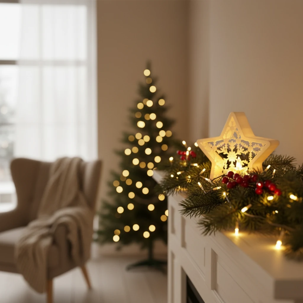 TUBY Christmas Kartanesi Yıldız Mumluk — Açık Desen – 3D baskı mumluk – Görünüm 3 | TUBY