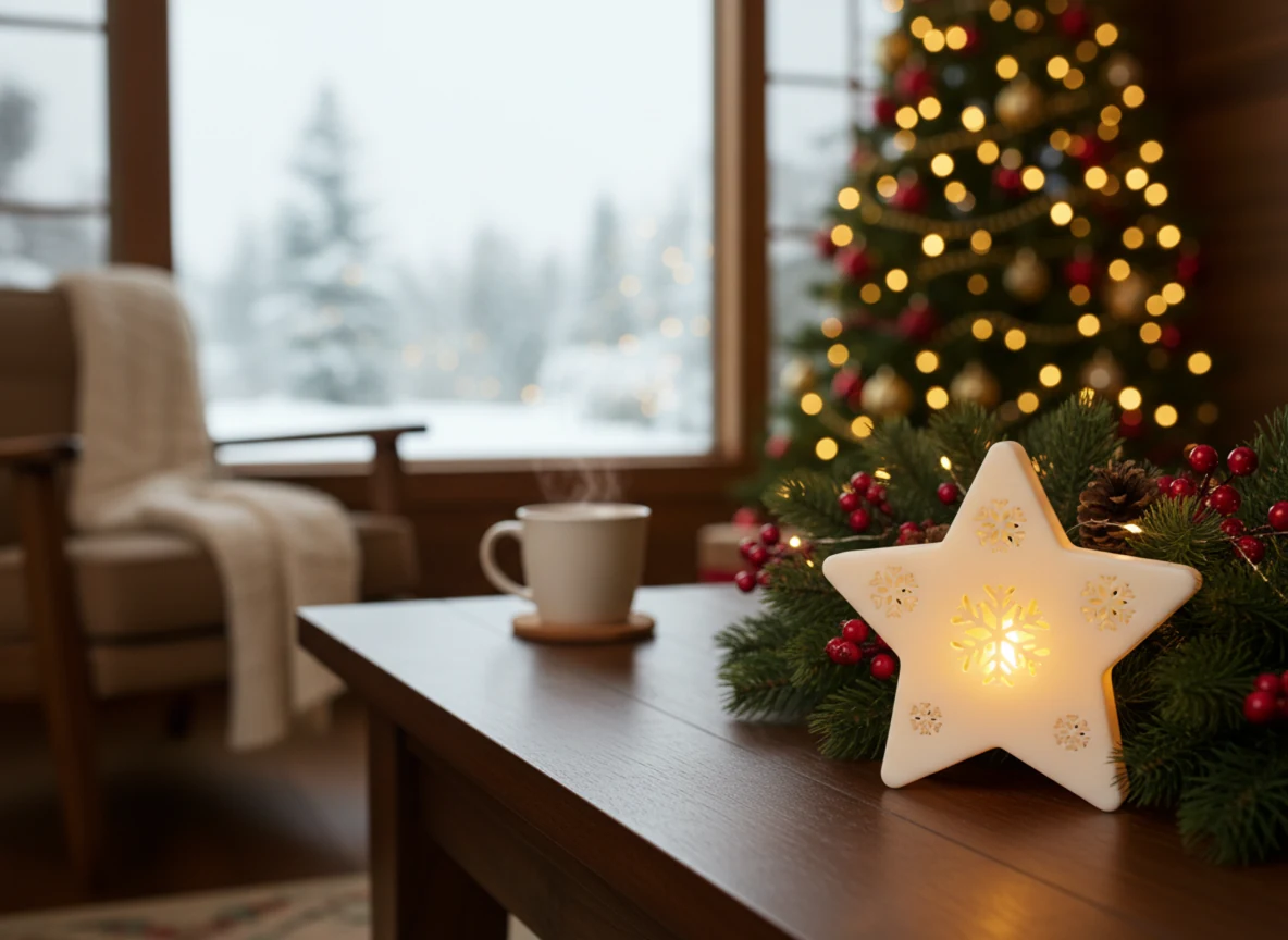 TUBY Christmas Kartanesi Yıldız Mumluk — Kapalı Desen – 3D baskı mumluk – Görünüm 4 | TUBY
