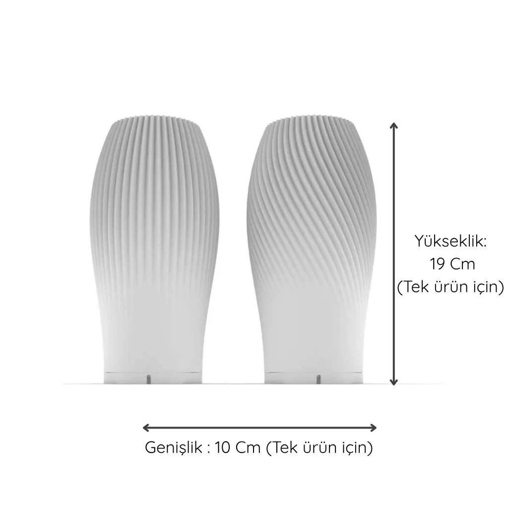 TUBY Luna Groove Abajur – 3D baskı abajur – Görünüm 5 | TUBY