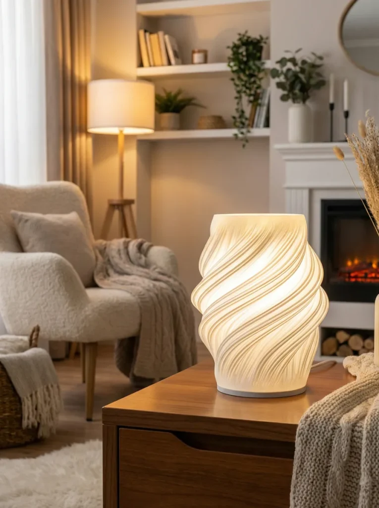 TUBY Swin Spiral Abajur – 3D baskı abajur – Görünüm 1 | TUBY