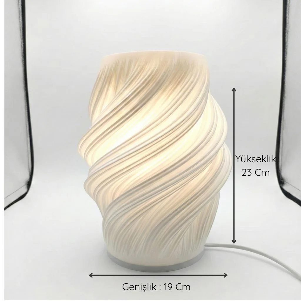 TUBY Swin Spiral Abajur – 3D baskı abajur – Görünüm 5 | TUBY